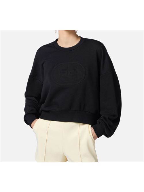 SWEATSHIRT WITH LOGO ELISABETTA FRANCHI | MD00551E2110 nero